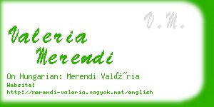 valeria merendi business card